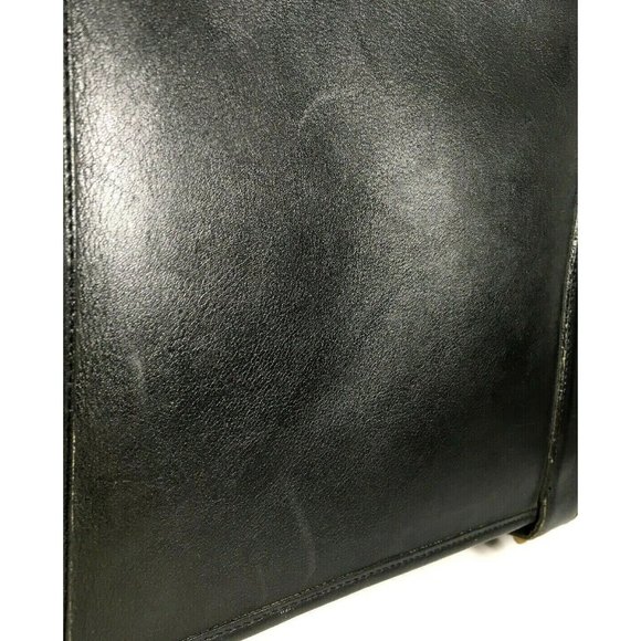 Coach 7205 Vintage Black Leather Briefcase Messenger Bag with Strap -Made In USA - Picture 11 of 12
